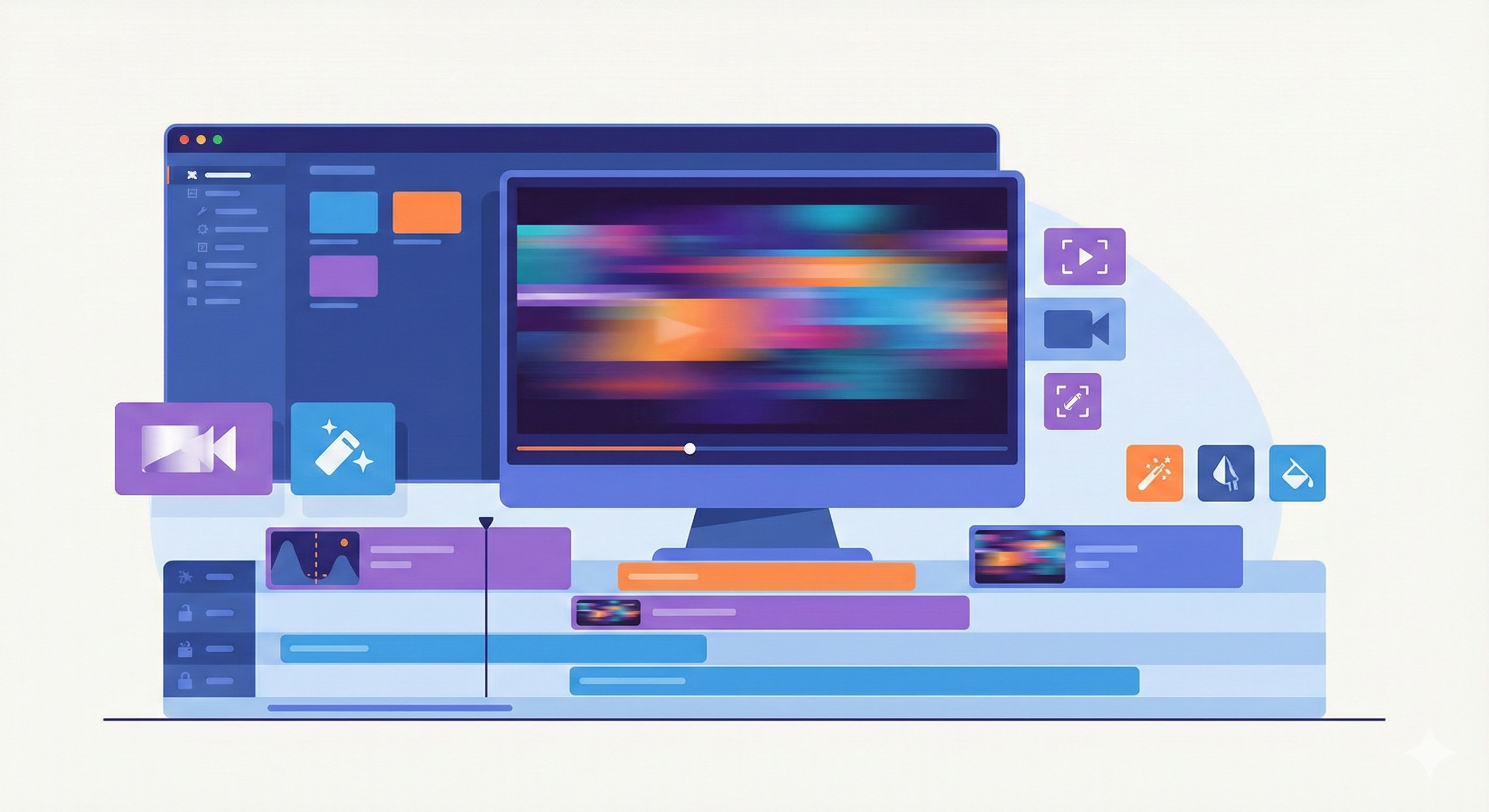 Video Editing Illustration